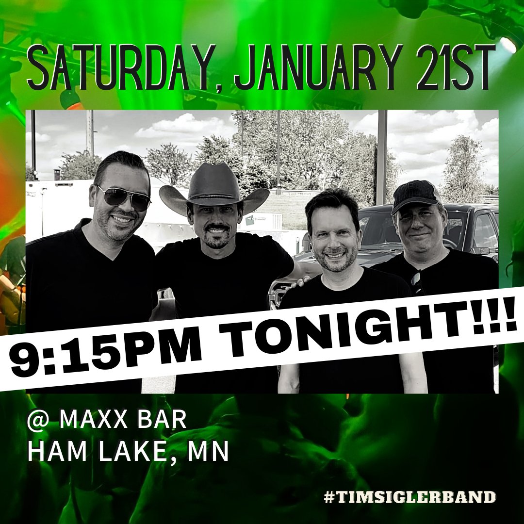 TimSigler's tweet photo. Excited to finally be bringing the band back up to the northern 'burbs--It's been too long!! Hope to see y'all later on TONIGHT @ Maxx Bar on Hwy 65 (aka, Central Ave), just a few miles north of Blaine!! #timsiglerband #countrymusic #livemusic #timsigler #honkytonkin #maxxbar https://t.co/QUSlEuTzwv