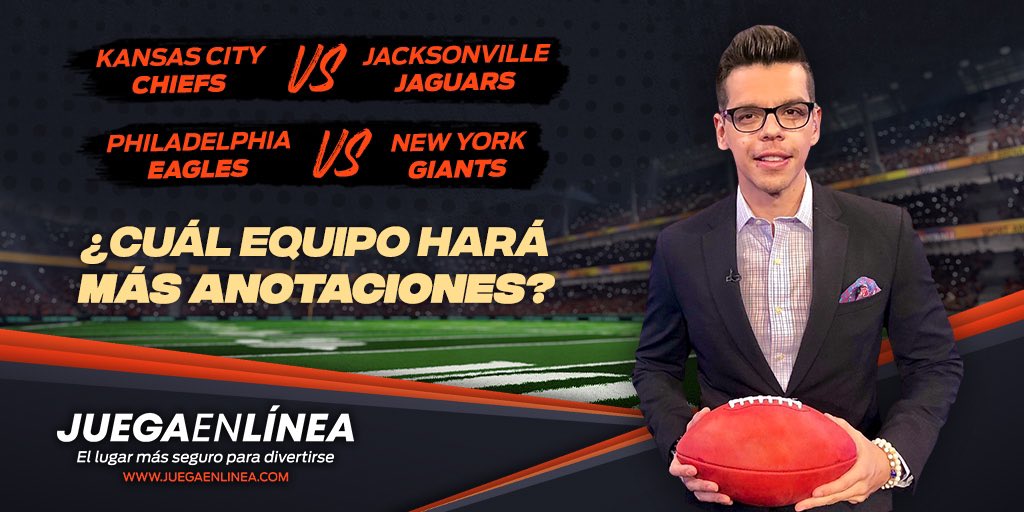 JuegaEnLinea's tweet photo. #SorteoNFL
¿Cuál equipo hará más anotaciones?
#Chiefs 🆚 #Jaguars
#Eagles 🆚 #Giants
🏆🏈Condiciones🏆🏈
Dar RT➕MeGusta
✅Comentar su pronostico y usuario.
1⃣ comentario por usuario
5⃣ premios a repartir
Válido hasta las 5:30 PM
#NFLPlayoffs #NFL #apuestasdeportivas https://t.co/pnObMKaeWX