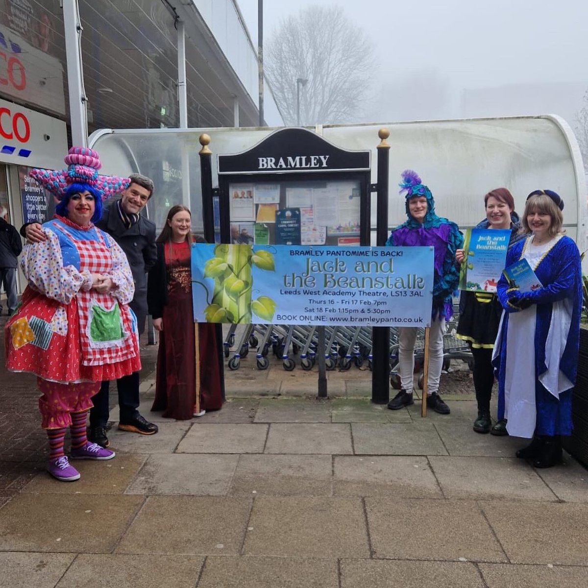 BramleyPlayers's tweet photo. Did you see us around Bramley centre today? Book your tickets for our family pantomime online: https://t.co/JADhFZ6Lji @WLDispatch @kevin_ritchie1 @BramleyTrinity https://t.co/xpCcUsK1nt