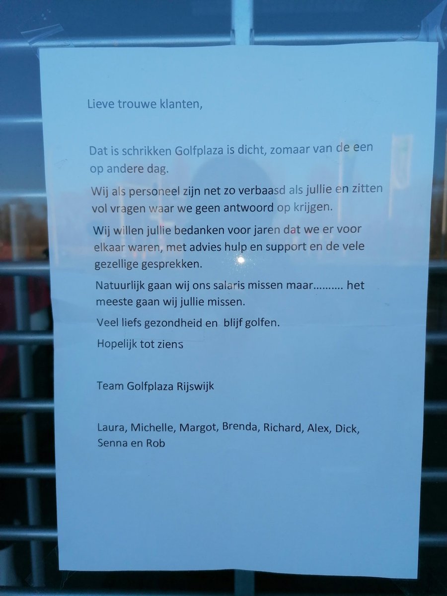 DutchGolfer's tweet photo. Volgens mij gaat er iets mis met #golfplaza, vermoedelijk failliet of surseance? https://t.co/ob2Qiq7YOi