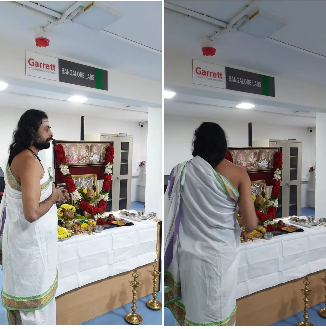 Ashok Swain on Twitter "A Brahmin priest inaugurating Garrett Labs at