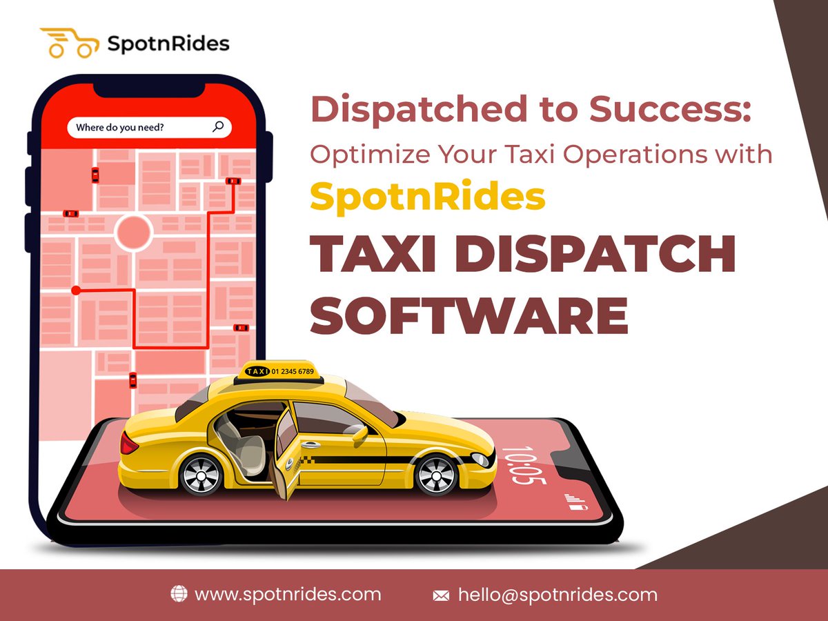 spotnrides's tweet image. Build your own taxi dispatch software for your business and elevate your taxi business to the next level of success in today's transportation marketplace.

For more information, Visit : bit.ly/2u3ovlm
#Taxidispatchsoftware  #Taxidispatchsystem  #spotnrides