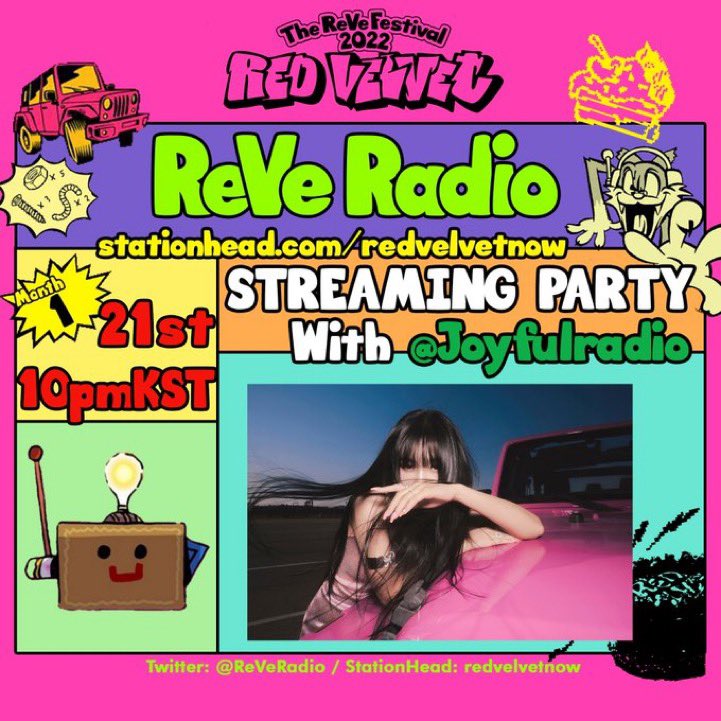 rvjoytrends's tweet photo. [@STATIONHEAD COLLABORATION STREAM PARTY with @ReVeRadio]

🗓️ TODAY, Jan 21st
⏰ 10pm kst
🔗https://t.co/Fo2ovakWFH

‼️If you don't have the luxury of time to manually stream, JOIN US! Park your account, do your own thing and we will stream for you. 🔥

#조이 #JOY #RedVelvet https://t.co/LBNIGSkxV0