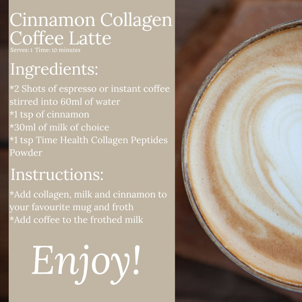 Give your morning coffee an extra kick with this Cinnamon Collagen Latte recipe😋
-
#collagen #collagenpeptides #recipes #naturalsupplements #naturalliving #healthyliving #healthylifestyle #naturalhealth #livewell #healthandwellness #choosehealth #timehealth