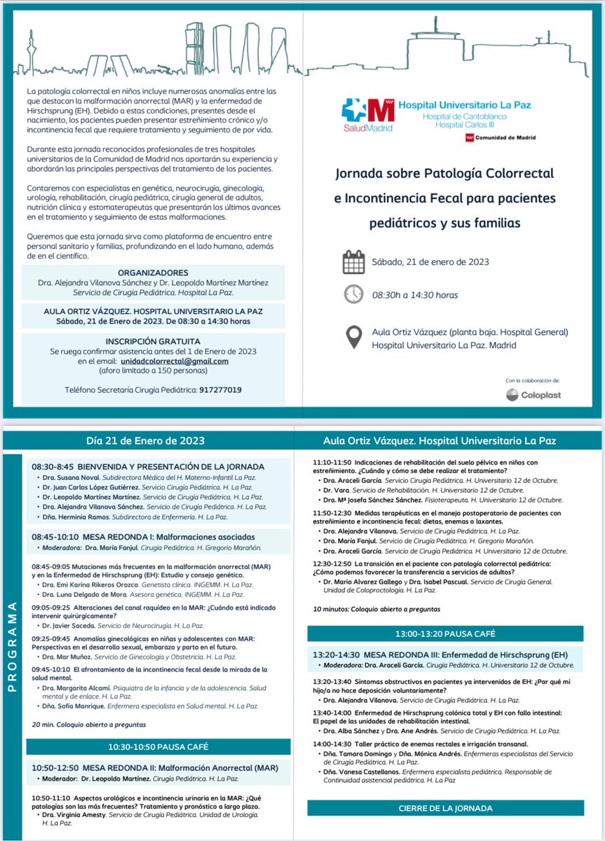Hoy contamos nuestra experiencia en la Unidad de Transición Colorrectal. Cuatro años de trabajo conjunto con el Servicio de Cirugía Pediátrica @CirujanosMad @AECP_FAECP @coloproctoaec