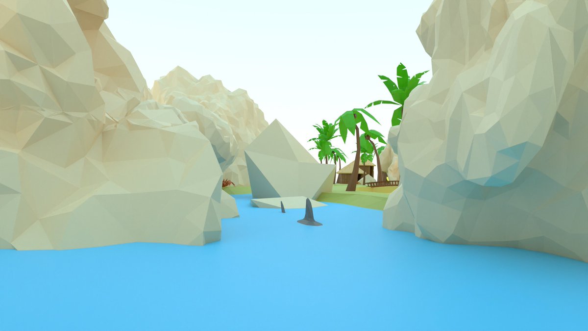 Second day of vacation on the tropical island! Time to dive into the water for a nice refreshing swim.... Or maybe not? Be careful who you might meet! 👀🦈🌊

#nft #multiverse #NFTartist