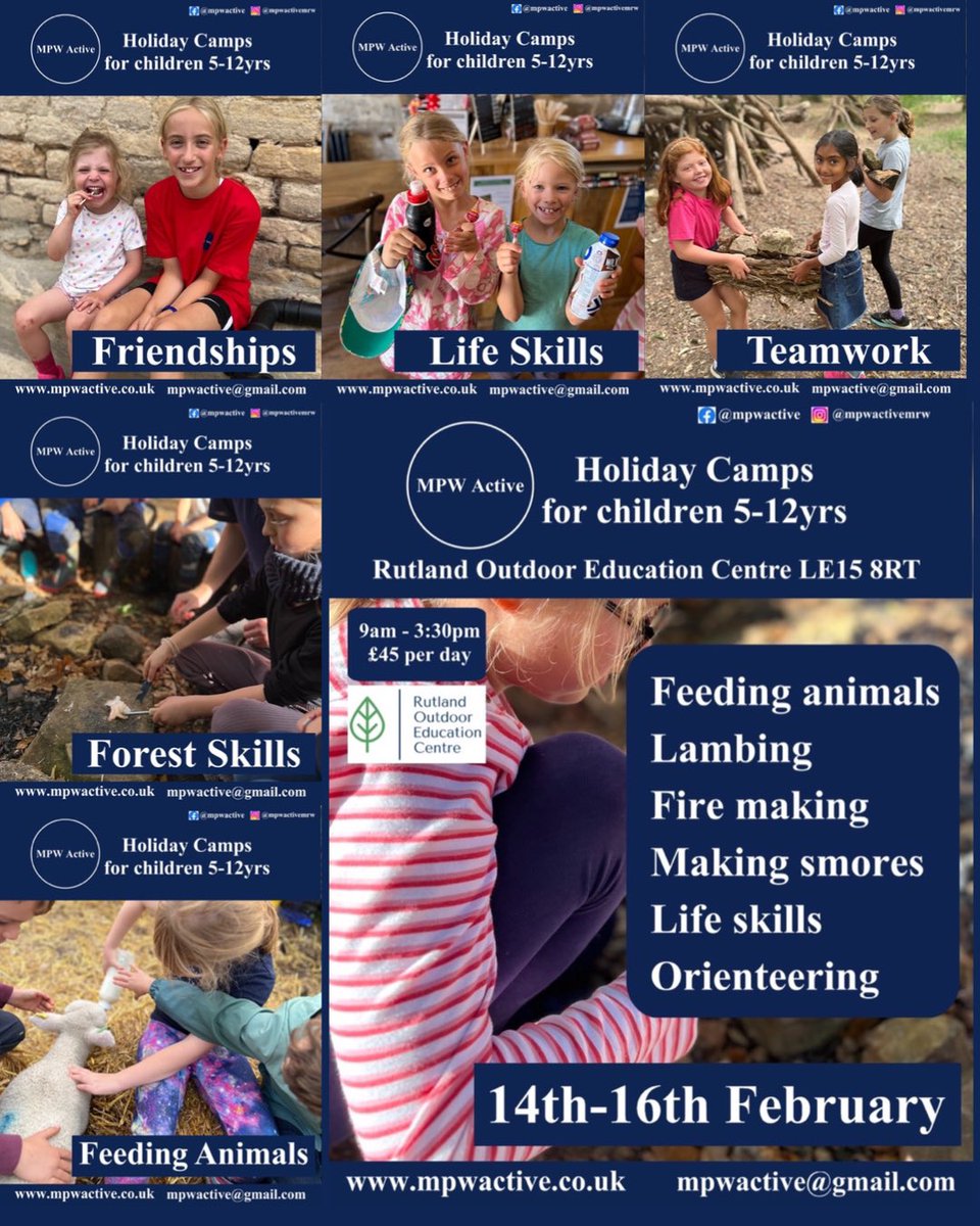 1st camp of the year fast approaching! 🔥 making, feeding animals, orienteering, toasting marshmallows,making s’mores and life skills when visiting the farm shop.Spaces are filling up fast! mpwactive.co.uk <a href="/SJSSport1/">SJS Sport</a> <a href="/SJS_Head/">Stamford Junior School</a> <a href="/ShopStamfordUK/">#ShopStamford</a> <a href="/ActiveRutland/">Living Well Active Rutland</a> <a href="/theactivemag/">Active Magazine</a>