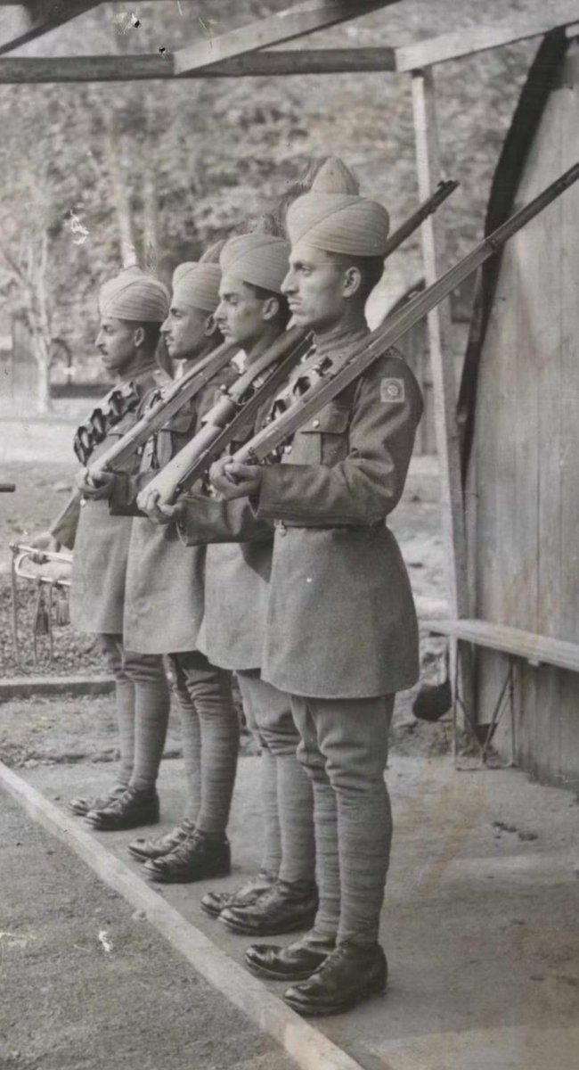 The Sepoys on Quarter Guard duty. Circa 1940's.