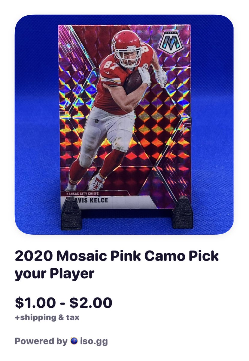 NolaCardBoard's tweet photo. How Dope is This! @isocommerce so many Options!

2020 Mosaic Pink Camo Pick your Player #bcb 3983: Follow and reply with #bcb <Player Name> to claim and purchase! e.g. #bcb Carlos Hyde @BuckCityBreaks https://t.co/uxZYQogl1I