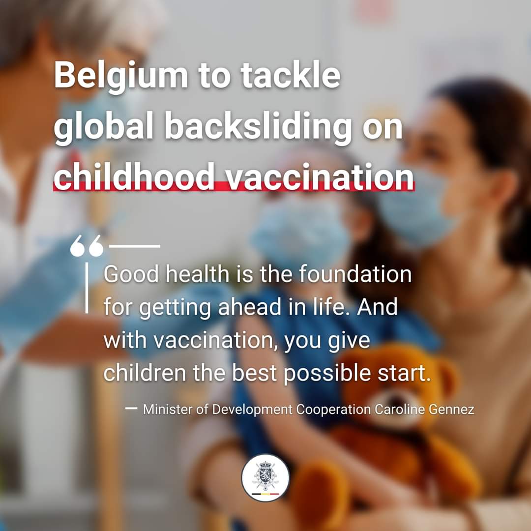 #DevelopmentCooperation | 
🇧🇪Belgium will help tackle the global backsliding on routine childhood vaccinations🧸With Belgium's financial support, @gavi, the Vaccine Alliance will assist low-income countries in purchasing life-saving vaccines. 🦠 
@BelgiumMFA @carogennez