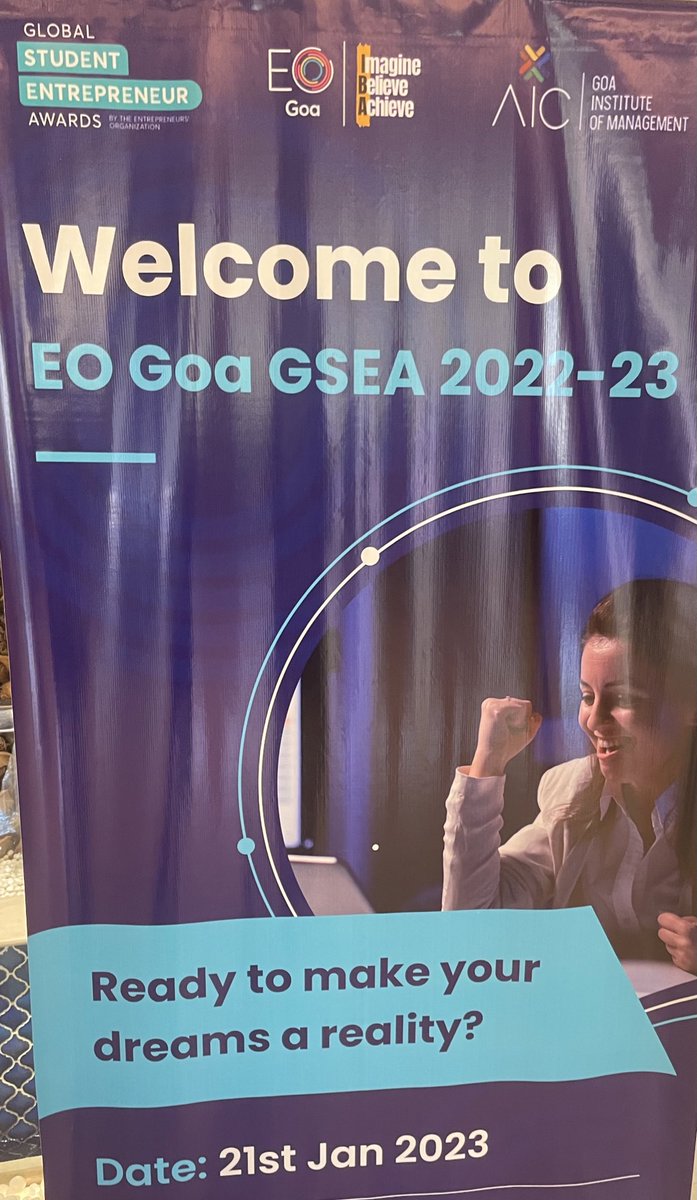 topgunRJ's tweet photo. Judging finals of Global Student Entrepreneur Awards for @EntrepreneurOrg Goa. Excited to hear the pitches by shortlisted Student Entrepreneurs’ @aicgim collaborated with #EOGoa on this program to award best student entrepreneurs from Goa &amp; help them make their dreams a reality. https://t.co/Ne7OYMdKr6