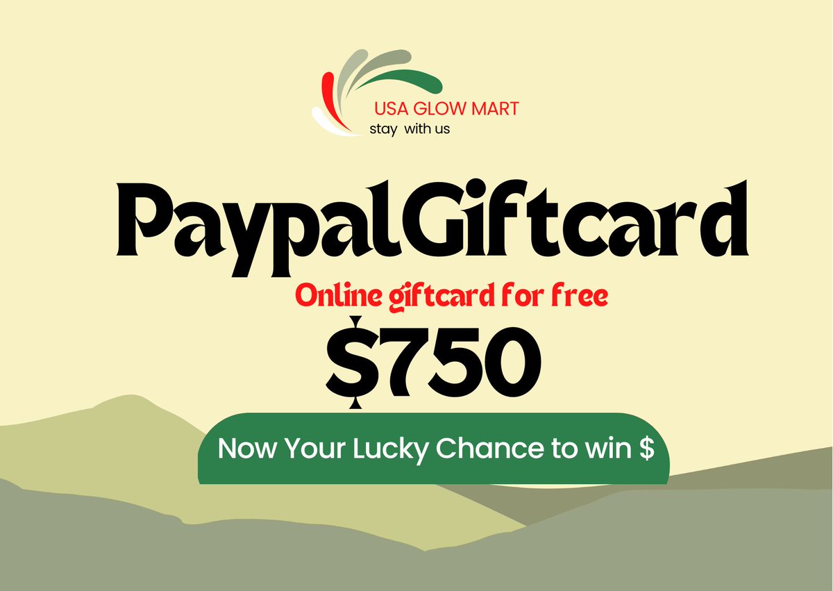 glowmart_'s tweet photo. @freecashcom Now your lucky chance to win giftcard. Please Check Out This Link  👇
 https://t.co/KwzvA9dRvn

#USA #USAGIFTCARD #usagiftcard #giftcard4me #PayPal #giftcrdusa https://t.co/azw2WWYqlF