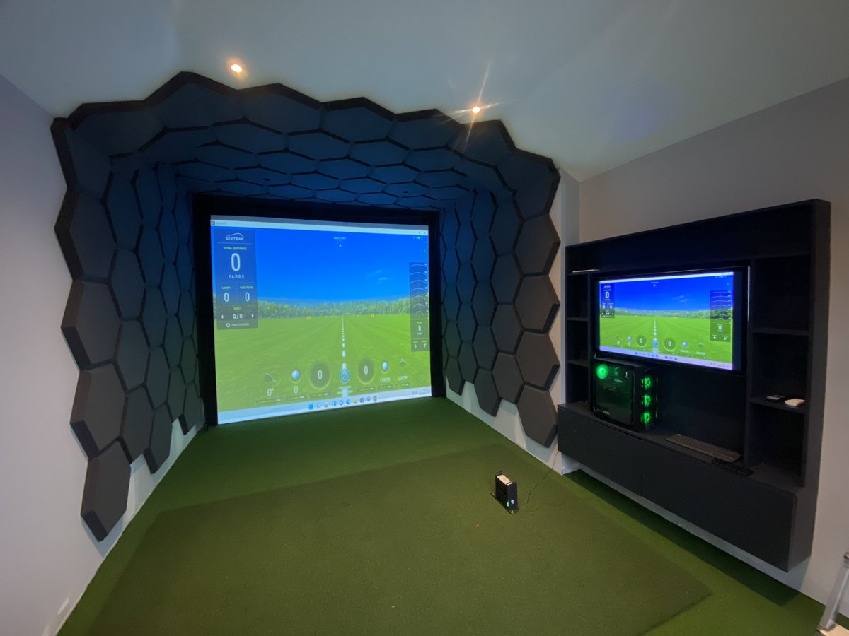 pureputtukltd's tweet photo. Simulator install in Wimbledon, making the most out of a empty garage #pureputtukltd #mancave #golfsim https://t.co/YwxWbId1je