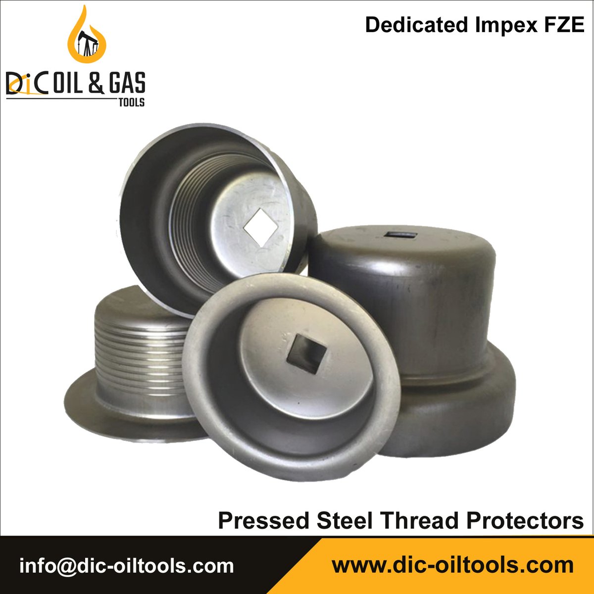 dic_oil_tools's tweet photo. DIC Pressed Steel Thread Protectors are designed to protect the API drill pipes, drill collar connections, and tubing. Order now.
Website: https://t.co/uWY2ZtMc1H...
#pressedsteelthreadprotector #pressedsteelprotectors #threadprotector #steelthreadprotector https://t.co/PnPinrhYmL