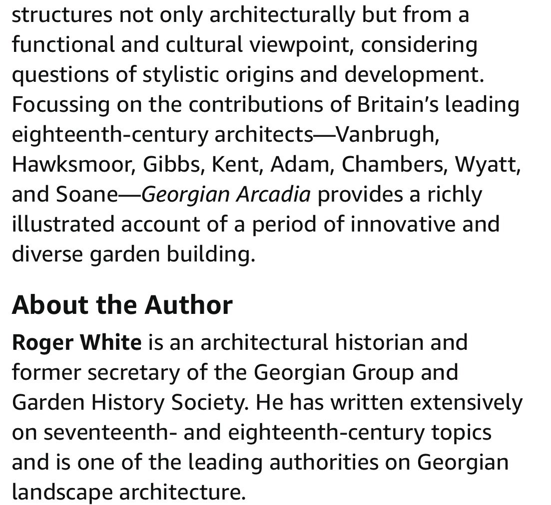 Looking forward to reading this book ‘Georgian Arcadia’ when it is finally published in March this year by friend Roger White. A good partner to this book. ‘The Secret Life of the Georgian Garden’ by Kate Feluś. <a href="/katefelus/">Historic Landscapes</a>