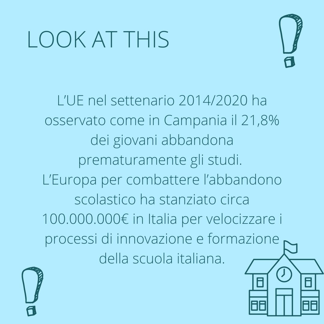 YCS_4Ds's tweet photo. 💊 Ecco la seconda pillola di YCS💊
Questa volta affrontiamo l'abbandono scolastico, uno dei  temi più dibattuti ad oggi 
#asoc2223  #ascuoladiopencoesione #abbandonoscuola 
#scuola
#regionecampania #comunediaversa #giovanirisorseperaversa  #europedirectcaserta #istatcampania https://t.co/An4LBdb46e