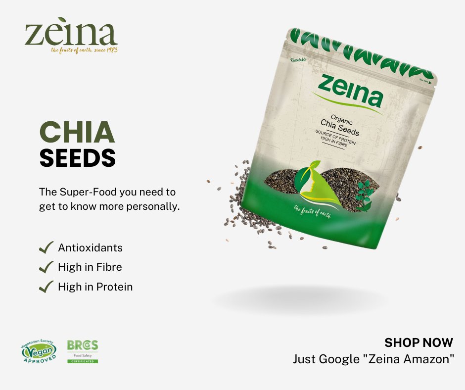 Super-food, Super-you. 🦸

Grab our #Organic #Chia Seeds at a great price here: amazon.co.uk/Zeina-Organic-…
