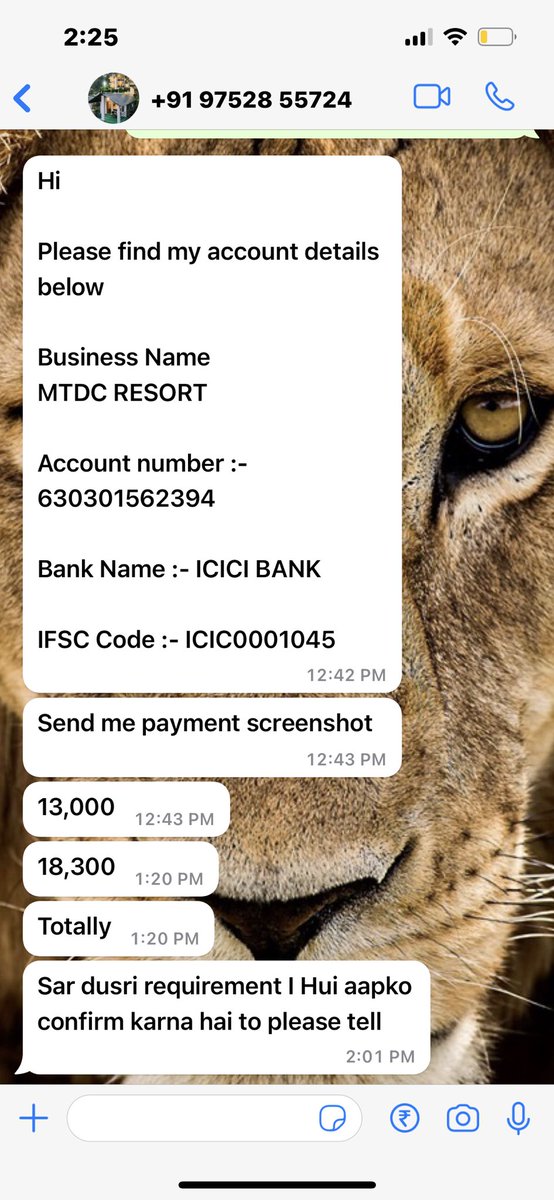 tabrez2592's tweet photo. @hydcitypolice @CYBTRAFFIC @MahaCyber1 @HelloMTDC , Hi sir there is a high level scam going on onthe name of MTDC Resort called MTDC moharli got the num 4mjust dial, he shared bank account details and ask to transfer 13k 4booking ask him to send his id he strtd abusing. https://t.co/4sg0vo6DCV