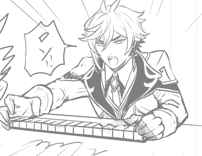 wip シャツになってないといけないのに癖で上着描いてしまった…そのままいくか、、、 