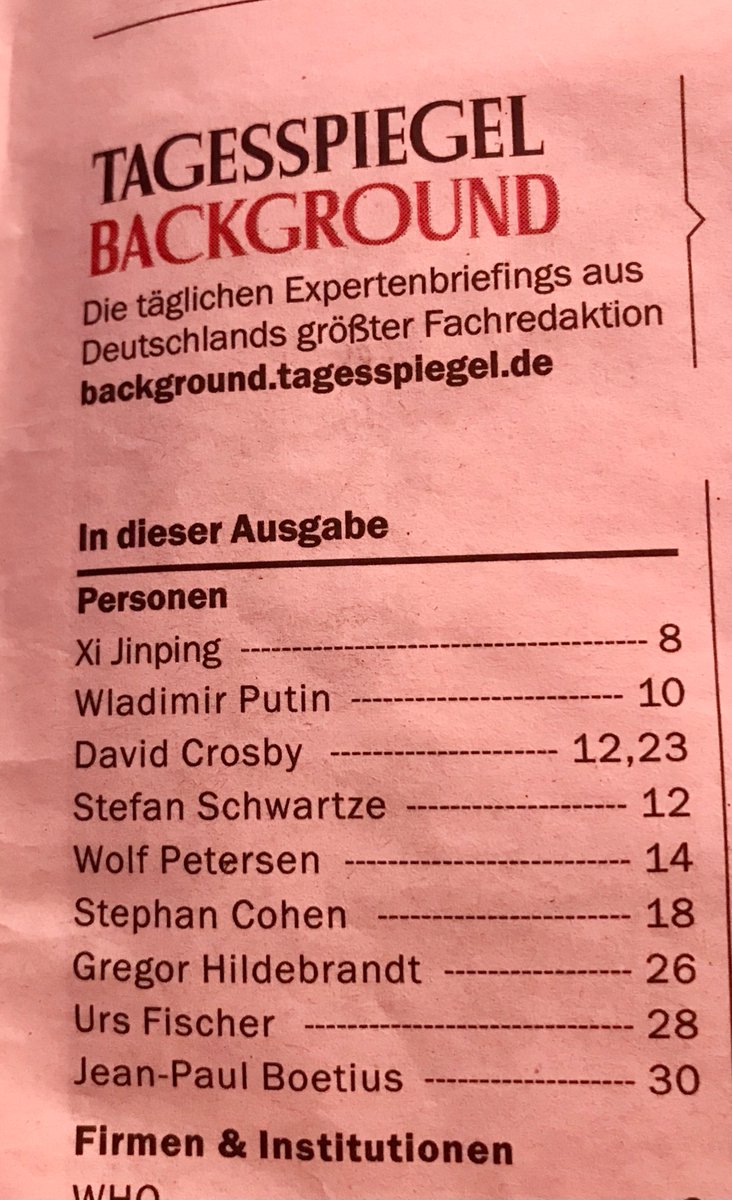 Dr. Isabel Rohner (@rohnerin) on Twitter photo Liebes Team <a href="/Tagesspiegel/">Tagesspiegel</a>, ich habe es mir jetzt ein paar Monate angeschaut. Ihr habt ein echtes Problem mit Frauen.
Eure Männerquote liegt heute erneut bei 100 % (und das doppelseitige Interview mit Daniel Günther ist 👇 noch nicht mal aufgeführt). Das ist einfach schlecht. Liebes Team <a href="/Tagesspiegel/">Tagesspiegel</a>, ich habe es mir jetzt ein paar Monate angeschaut. Ihr habt ein echtes Problem mit Frauen.
Eure Männerquote liegt heute erneut bei 100 % (und das doppelseitige Interview mit Daniel Günther ist 👇 noch nicht mal aufgeführt). Das ist einfach schlecht.