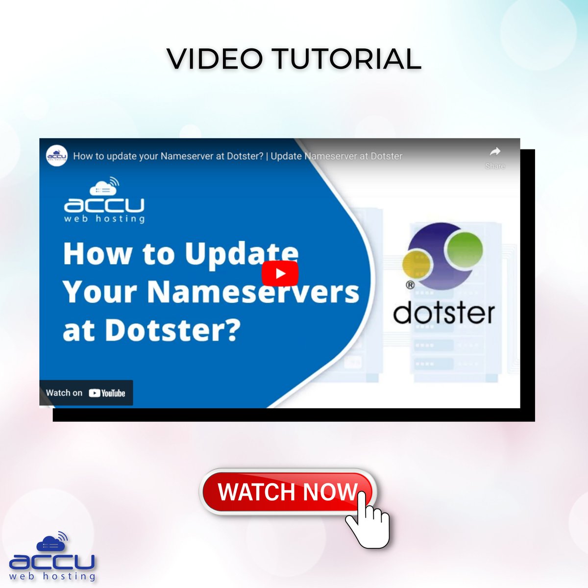 accuwebhosting's tweet image. Don&apos;t let updating nameservers at #Dotster hold you back from launching your website! Watch our guide video on @accuwebhosting YouTube channel for a quick and easy solution! 
Here you go youtu.be/-L-sC5bk3gE.

#websitehosting #nameserver