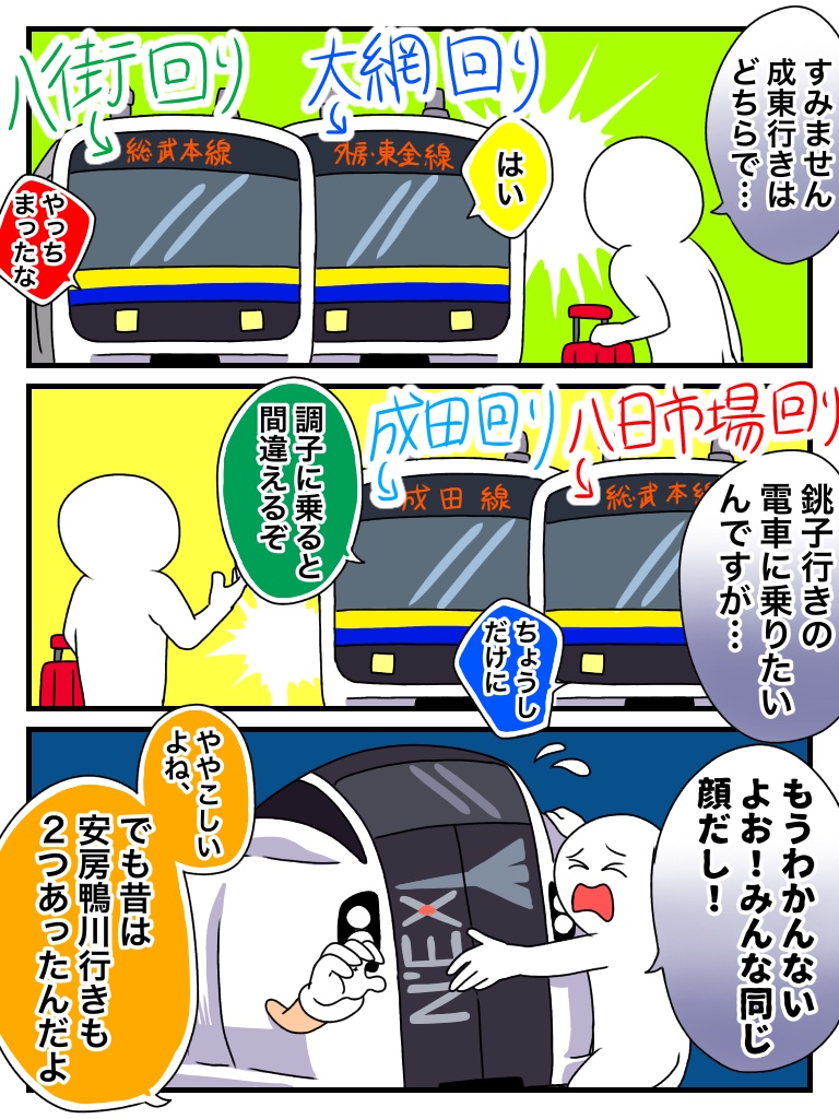 千葉駅の同じ顔 