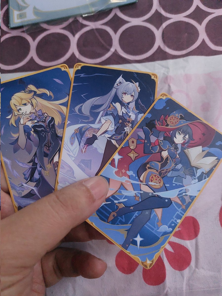 ItsaPaulThing's tweet photo. Ah, yes, the custom Genshin Impact "Genius Invokation TCG" cards I ordered!!! In matte! (No Noelle and/or Itto, though...🥲) https://t.co/4YuPTVYmbg