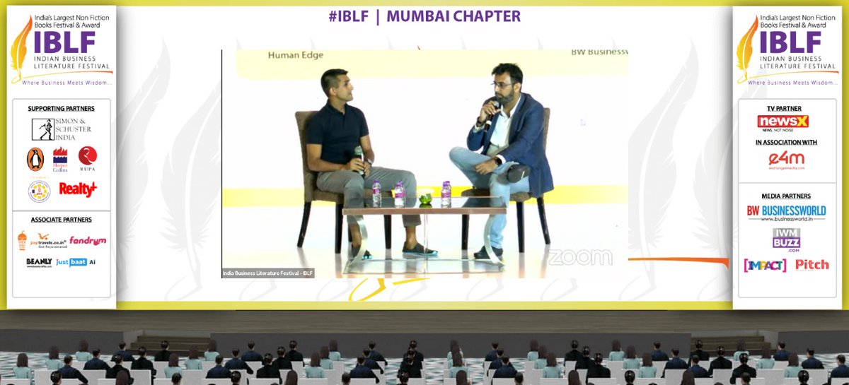 BWBusinessworld's tweet image. Live: DR. @docmranney, Founder &amp;amp; CEO, Human Edge discussing his book 'At the Human Edge' with PRASAR SHARMA, Director, BW Businessworld at Indian Business Literature Festival #IBLF #MumbaiChapter

Join On: bwevents.co.in/india-business…