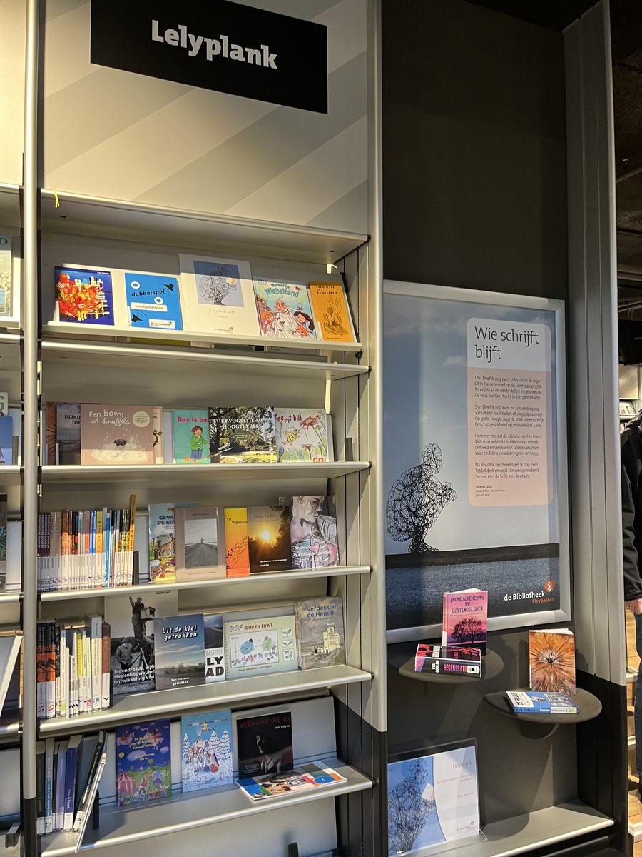 Romans, poëzie, kinderboeken, non fictie, allemaal van Lelystadse oorsprong. Nu verzameld en te vinden en lenen #Lelyplank <a href="/flevomeerbieb/">FlevoMeer Bieb</a> #Lelystad. Ik mocht hem gisteren onthullen.