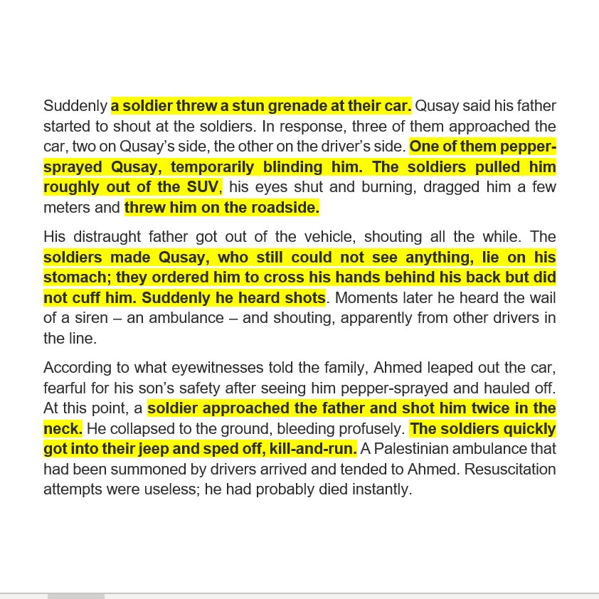 muhammadshehad2's tweet image. Absolutely vile! #Israeli soldiers threw a stun grenade at a Palestinian's car. When he protested, they pulled his son out, pepper-sprayed &amp;amp; threw him on the ground.

When he dared shout at them, they shot him twice in the neck, got into their jeep &amp;amp; claimed he was a "terrorist"!