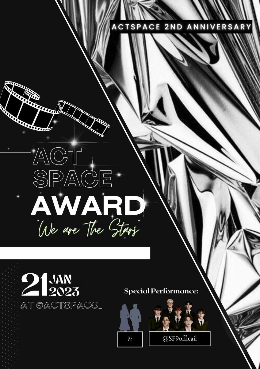 SF9officail's tweet photo. ⠀

ㅤㅤ               𝗔𝗖𝗧 𝗦𝗣𝗔𝗖𝗘 𝗔𝗪𝗔𝗥𝗗𝗦
ㅤㅤ               #ASA2023

⠀ https://t.co/IxIOy6IQSD