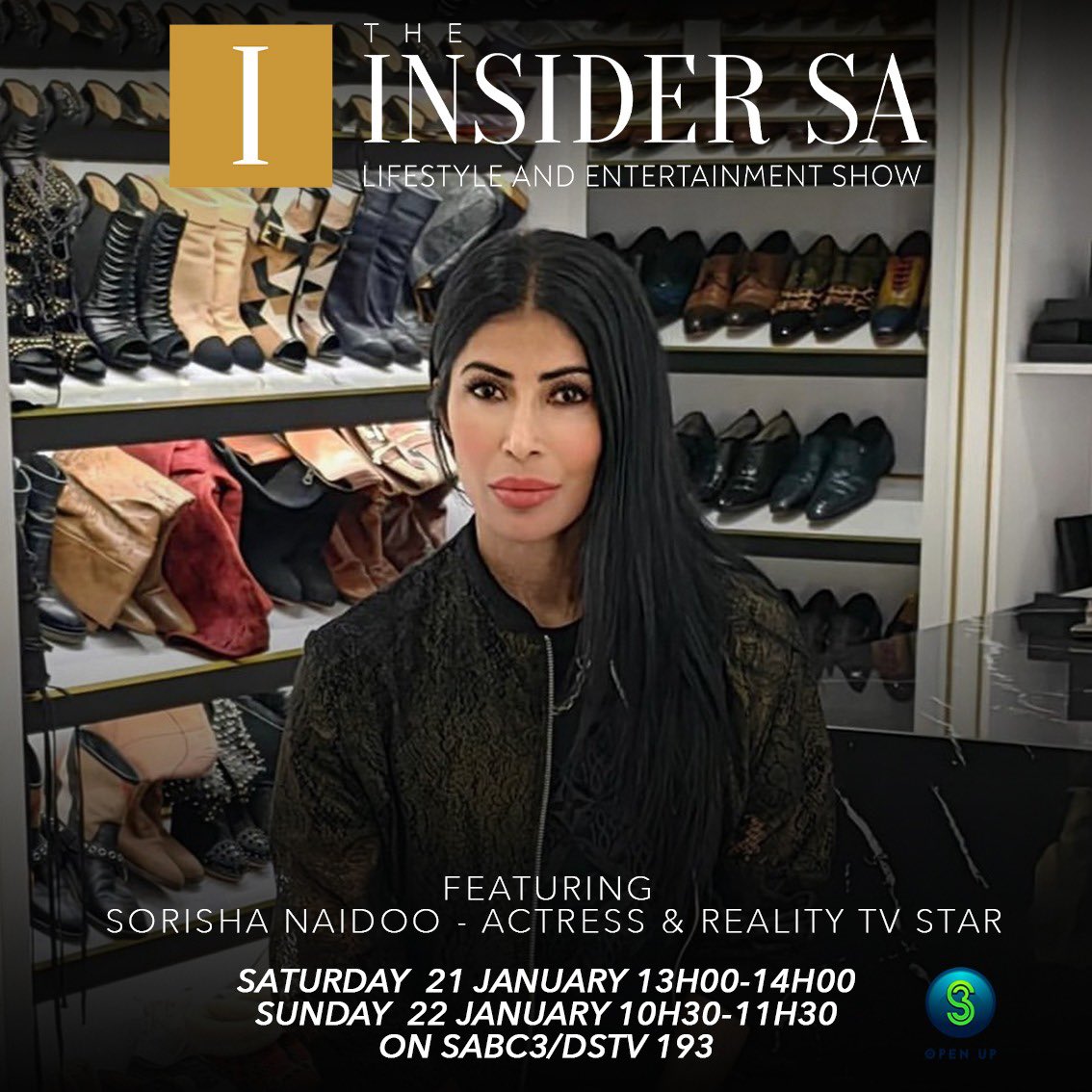 GodmotherThe's tweet image. My fave! Sorisha Naidoo has also been featured on this week's episode to show us the amazing sculpture gallery in her home. Let's goo! 13:00 on SABC 3 🔥 #TheInsiderSA