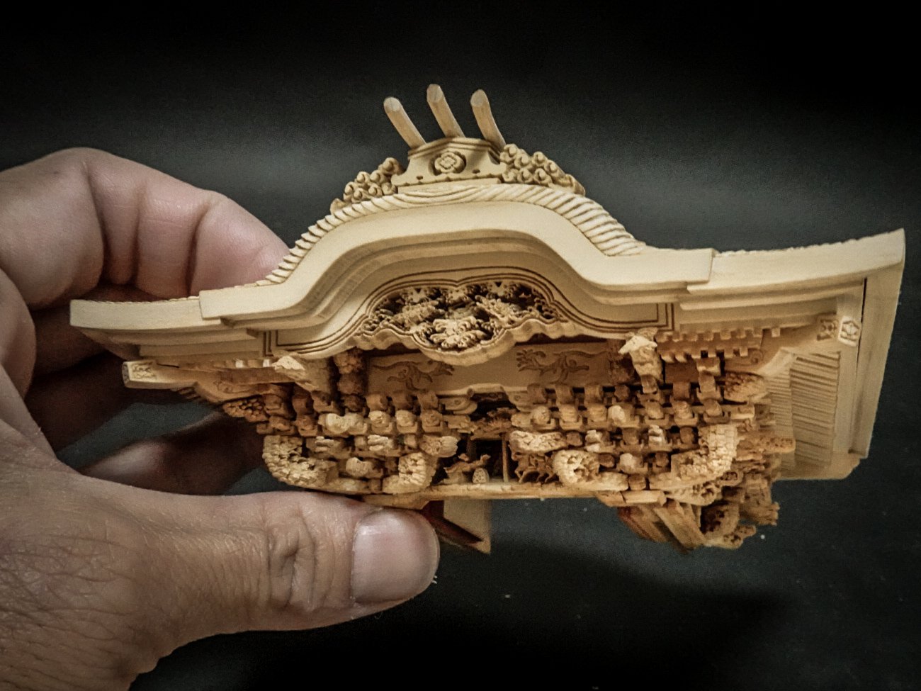 ミニだんじり工芸品 自作だんじり