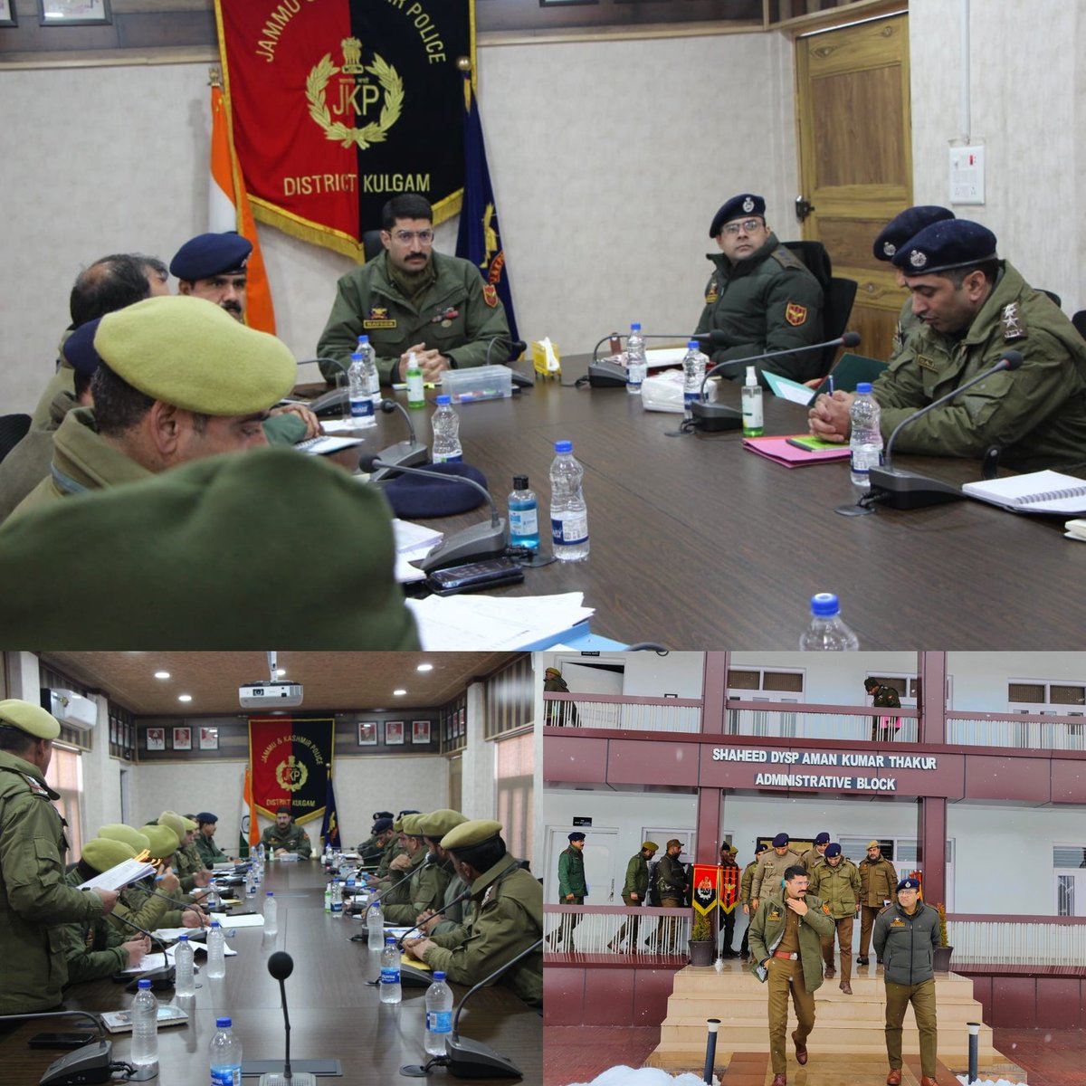 policekulgam's tweet photo. DIG SKR Sh. #Rayees Mohd Bhat-IPS visited Kulgam; Chaired crime/security review meeting with SP Kulgam Sh #Sahil Sarangal-IPS, Ad.SP Kulgam & all JD officers & briefed about security measures put in place in connection with upcoming #Republic Day-2023 celebrations
@KashmirPolice https://t.co/SDPTvLHfpk