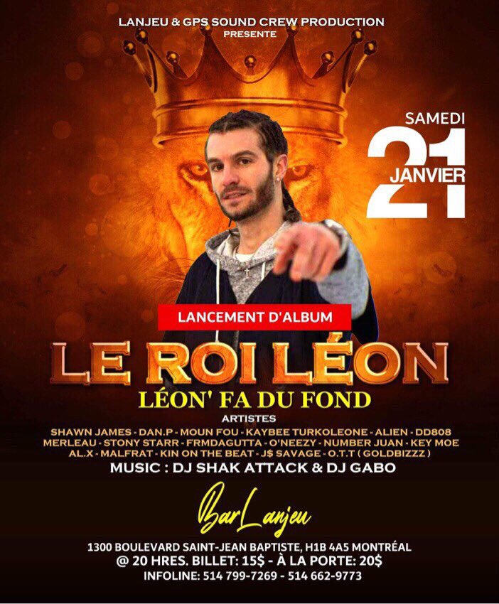 S/o to all participating artists <a href="/ONeezy07/">O'Neezy</a> <a href="/mer_leau/">🍷</a> <a href="/turkoleone/">kaybee turkoleone</a> <a href="/MounFou101/">MounFou</a> <a href="/StonyStarr/">StonyStarr</a> <a href="/NumberJuanQc/">Number Juan</a> @DjShakAttack 💥💯💯 Don’t Miss Out on this Krazy Event if You’re Anywhere Near Montreal, QC 🕺🏻🕺🏻🤙🏻‼️ #Live #Show #Art #Viral #Underground #Rap #HipHop #NewMusic #NewAlbum