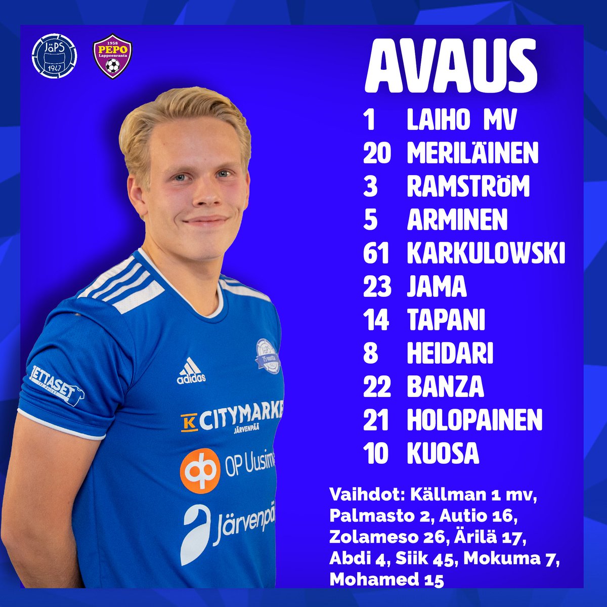 JapsEdustus's tweet photo. JäPS tänään 💪🔵

Otteluseuranta Twitterin puolella.

#sininensydän https://t.co/eaMMSONi5w