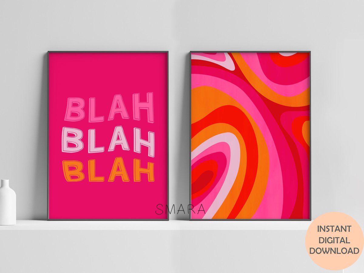 dearahay's tweet image. Excited to share the latest addition to my #etsy shop: Set of 2 Printable Wall Art: Hot pink, Fuchsia, orange etsy.me/3D4Rg4X #pinkdecor #wallart #newyears #popart #posterart #bedroom #minimalist #abstractgeometric #hotpink #decor