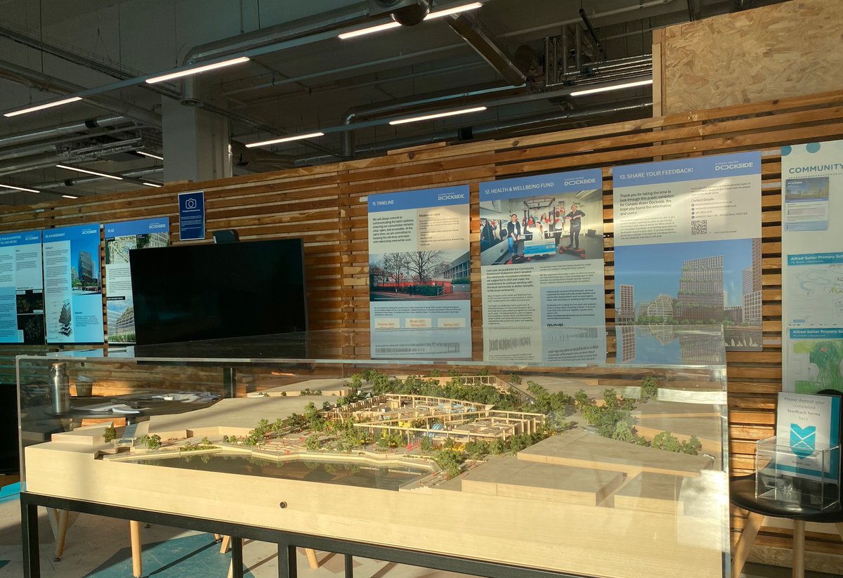 We’re back today at Decathlon Surrey Quays! Our project team is here from 10am-1pm to talk about the latest updates on the RMAs and eastern dock edge. Pop by to meet us and view our exhibition boards and latest models!