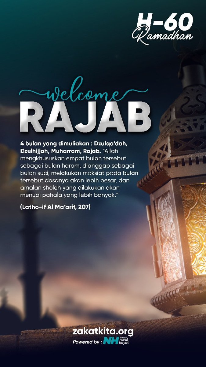 nurulhayatku's tweet photo. Semoga kita disampaikan umurnya, diberi kesehatan untuk beribadah di Rajab, Sya'ban kemudian bertemu Ramadhan. Aamiin 🤲 https://t.co/NHFc9JEOom