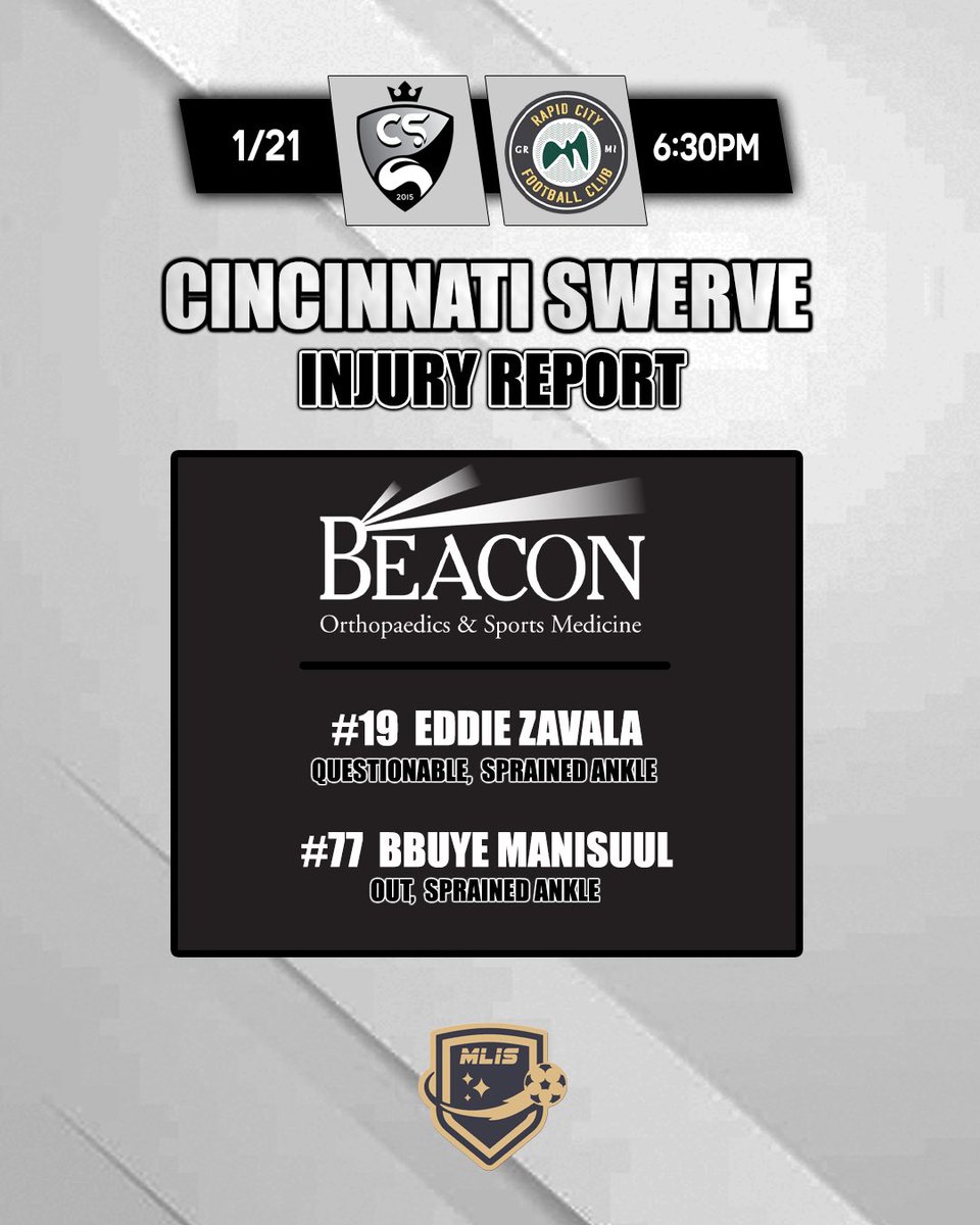 Today we take on the first of four trips to Michigan in our <a href="/MLISpro/">MLIS</a> season. 

Bbuye Manisuul will not be traveling with the squad due to an ankle sprain. Also with an ankle sprain, veteran Eddie Zavala is listed as questionable.