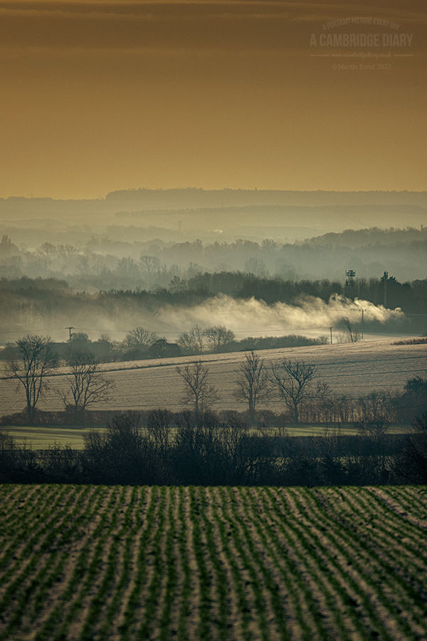 Looking across the fields towards Coton from Madingley this morning. A picture of Cambridge every day since 2010. (No 4683) Saturday 21st January 2023.