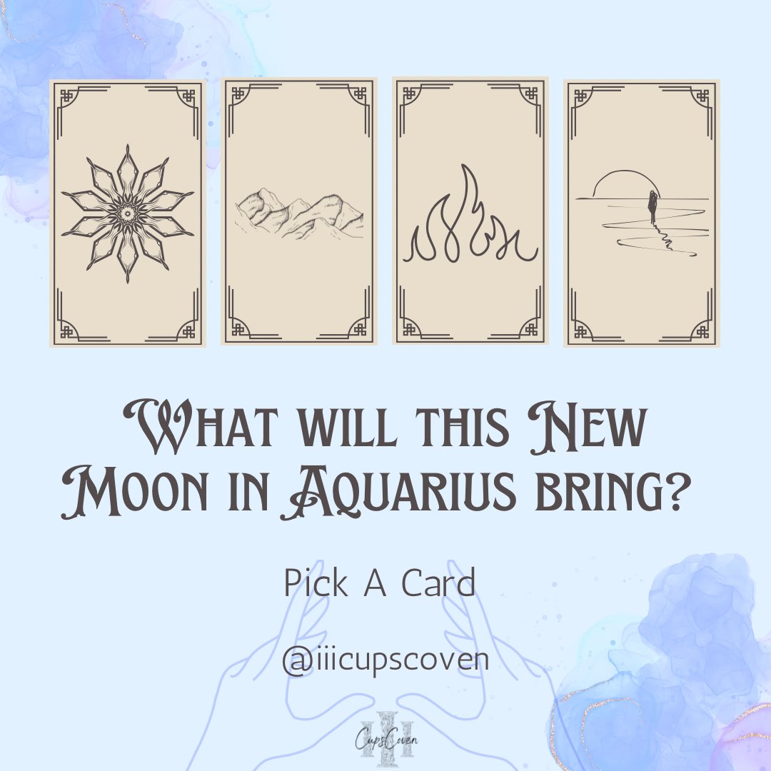 iiicupscoven's tweet photo. Pick A Card: New Moon in Aquarius!🙌🏾
Check the thread for your pile!💛 https://t.co/Tg223VFhnc