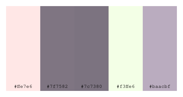 ColPaletteBot's tweet photo. Beep beep, here's a pretty color palette for you!
color-scheme.js parameters used:
- hue: 153
- variation: pale
- colors: #ffe7e6, #7f7582, #7c7380, #f3ffe6, #baacbf
Have a lovely day!
#twitterbot #colorpalette #colors #palette #prettycolors https://t.co/WAHpPIoyTH