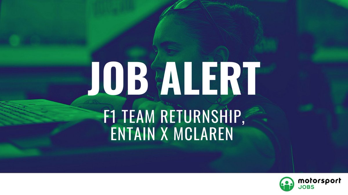 Motorsport_Jobs's tweet photo. F1 Team Returnship @McLarenF1
Apply🔗 https://t.co/Z3HvX7zUfN
#motorsportjobs #motorsport #jobs #jobalert #jobsinmotorsport #HowtogetajobinF1 #workinf1 #f1jobs #f1careers #jobsinf1 #F1 #Fanslikenoother #returnship #GirlsOnTrack #RethinkRacing #placement #Entain #data https://t.co/HAZAwXgGXA