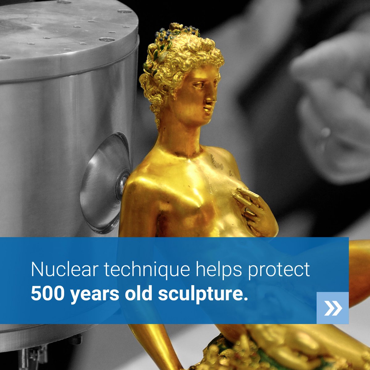 In 2003, the Saliera sculpture by Cellini was stolen from @khm_wien. #OnThisDay in 2006, police recovered the art piece in a forest outside #Vienna.
Not knowing what the thieves had done to it, police &amp; conservators turned to X-ray fluorescence spectrometry.