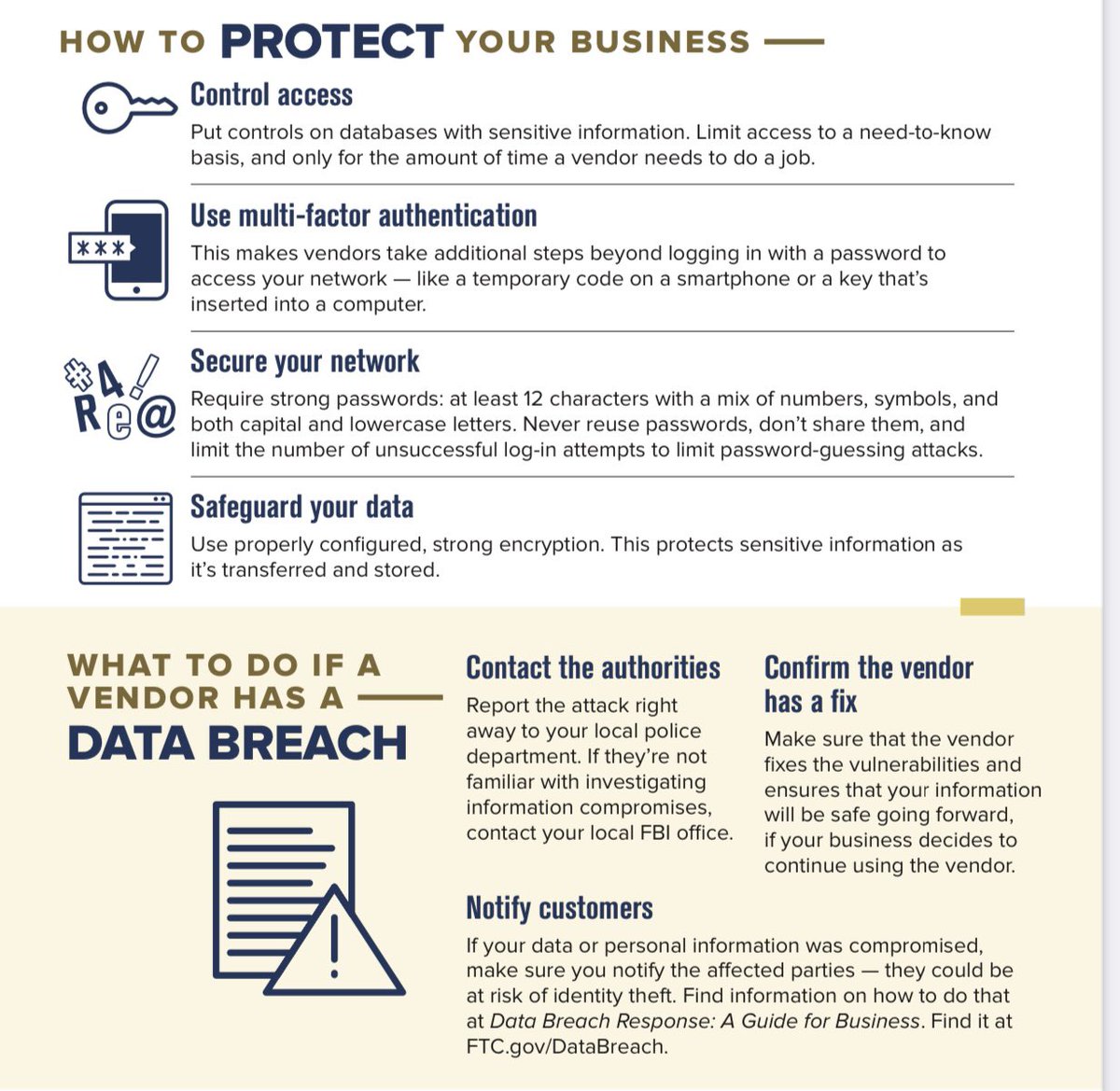 Cybersecurity for small business - Vendor Security.