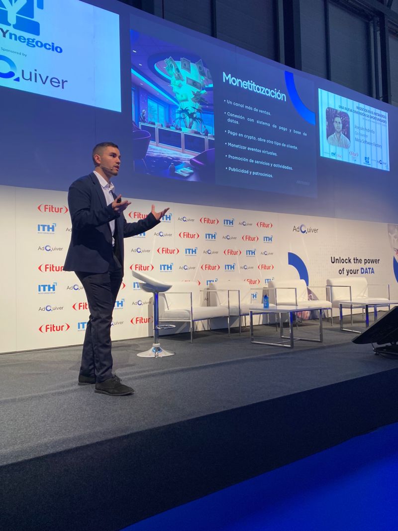 Un placer poder haber participado en <a href="/fitur_madrid/">FITUR</a> este año donde hablamos de negocios en el metaverso enfocado al sector hotelero y turístico.

Muchas gracias al <a href="/ithotelero/">ITH</a> por la invitación.
#fitur #metaverso #turismo #fiturtechy
<a href="/Metasoftwar/">VersaSky</a>