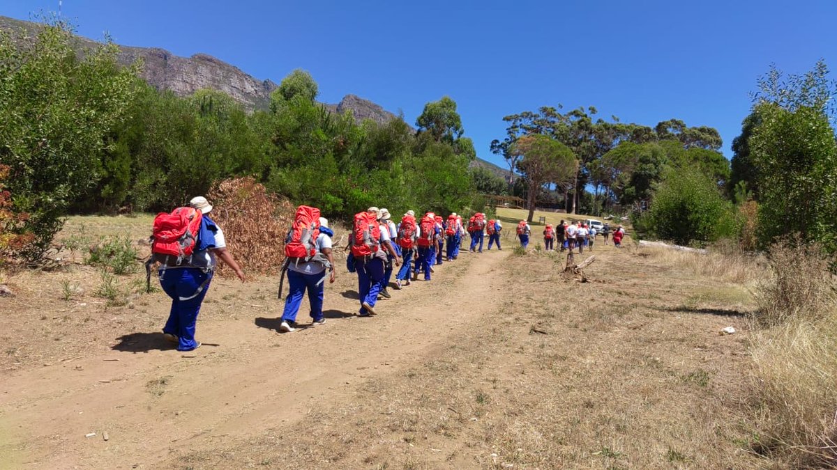 lucille_meyer's tweet photo. Today 25 young people from Atlantis commenced a journey in Nature to return to themselves. @ChrysalisTokai launched its first community-based holistic programme to reach more youth in the province. May they discover the fire in their bellies. @WesternCapeGov https://t.co/td1bOoGjcJ