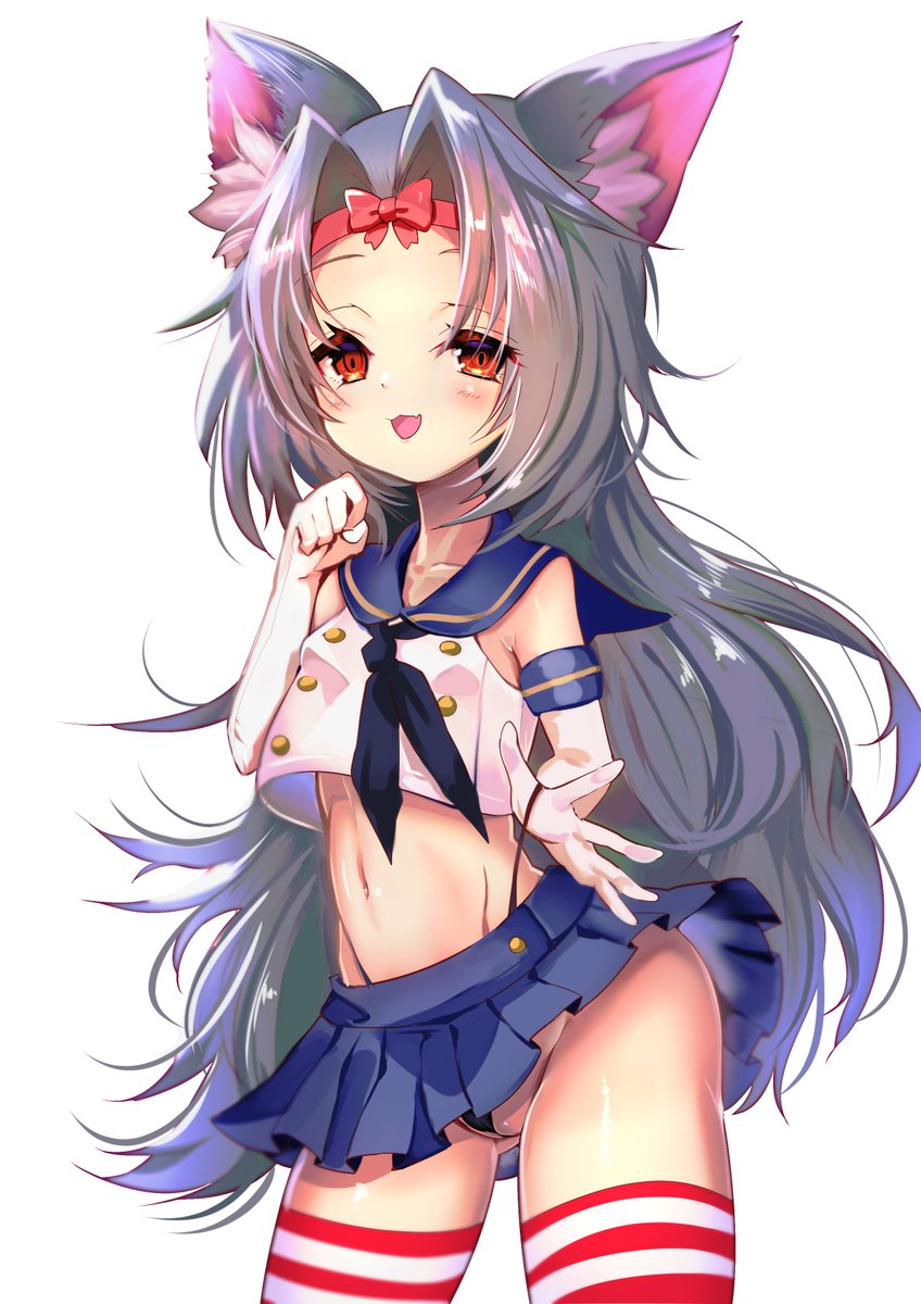 島風(艦隊これくしょん) 「ねこみみ 」|みソかっオのイラスト