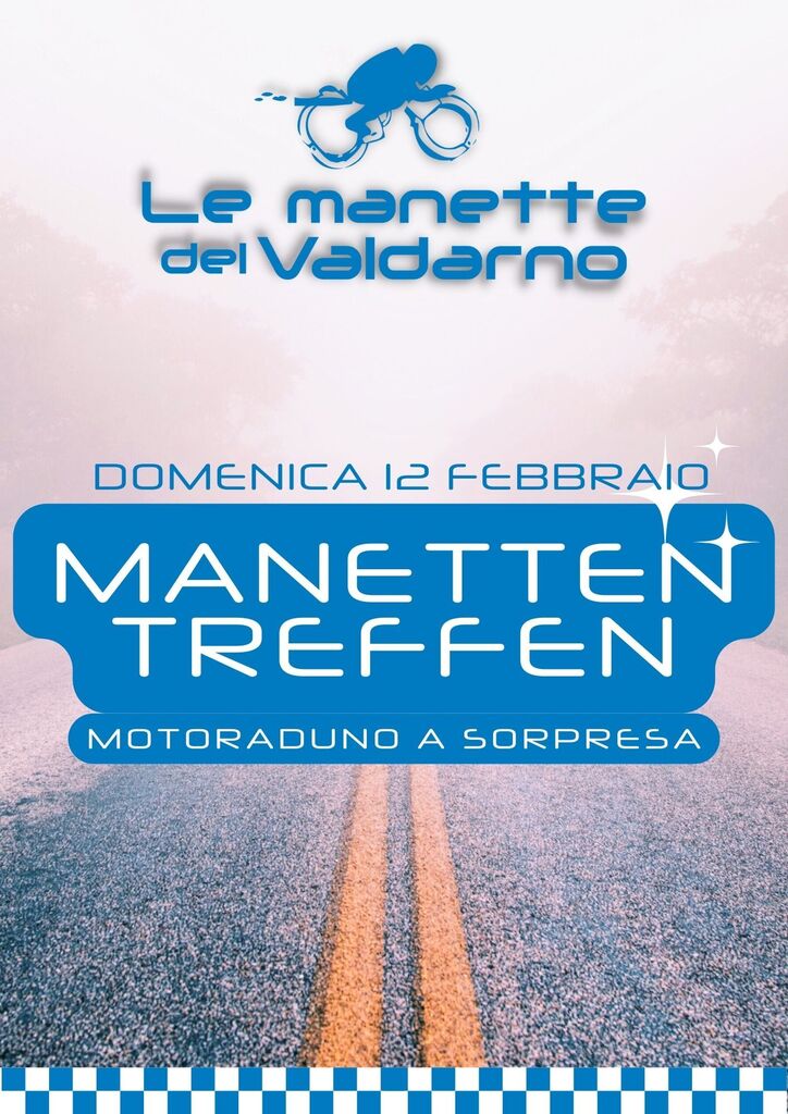LeManette's tweet photo. Domenica 12 Febbraio
MANETTENTREFFEN
“Il motoraduno a sorpresa, aperto a tutti ma… solo per i più temerari!”
Solo lo staff conosce il percorso e la meta finale per il pranzo.

Tutte le info e il modulo per iscriversi sul nostro sitoweb
https://t.co/JLzejYqbvB https://t.co/mfXlS78m1o